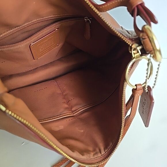 EUC Coach Sutton Hobo No. 35593 in Saddle Brown Pebbled Leather 12"x10"x3" - Picture 12 of 15